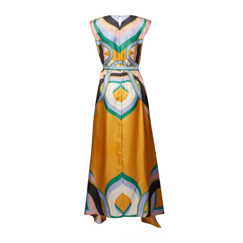 NEW LA DOUBLEJ san carlo dress in macro plates placed arancio - Picture 5 of 5